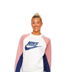 Nike Women's Sweatshirt in Pink and Blue
